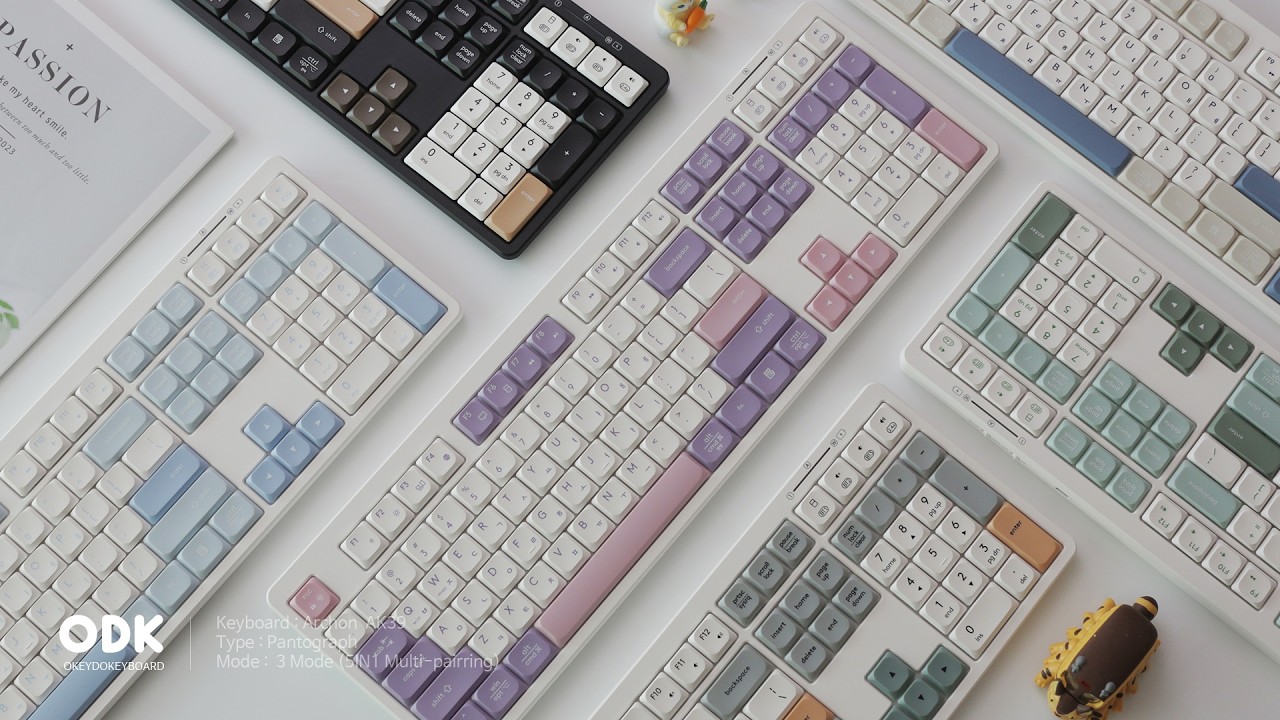 [😀키보드 나눔😀] 색감 천재! 프리플로우 아콘 AK39 사무용 풀배열 팬터그래프 키보드 / Pantograph keyboard