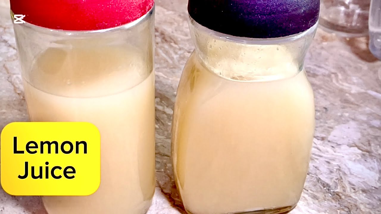 How To Preserve Lemon Juice More Than A Year- No Chemicals No Preservatives At Home - Recipe 