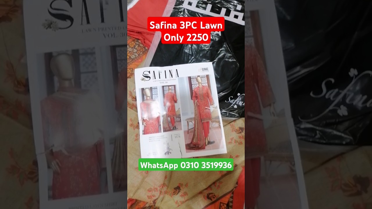 Safina Original Branded Ladies Suits/3pc Lawn in low rates #shorts #shortfeed #viral #wholesale