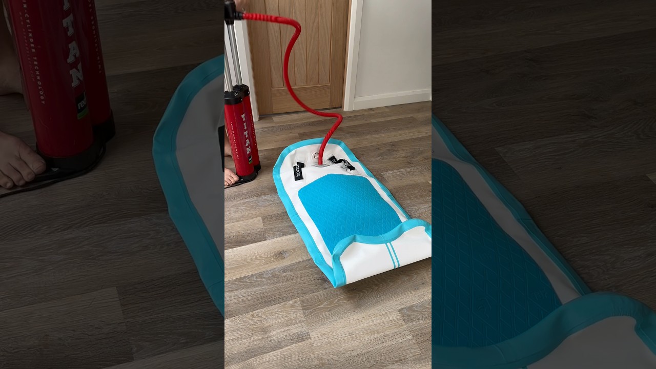 Unboxing the bodyboard - ready to attach a motor #boatlife #paddleboard #bodyboard