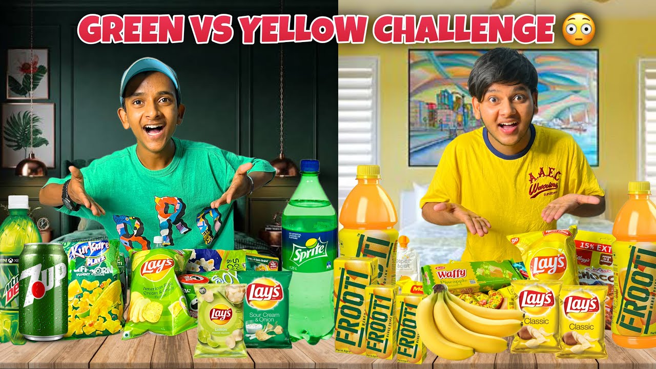 Green Vs Yellow Shopping Challenge 😍 Zeeshan Vs Sameer 🔥