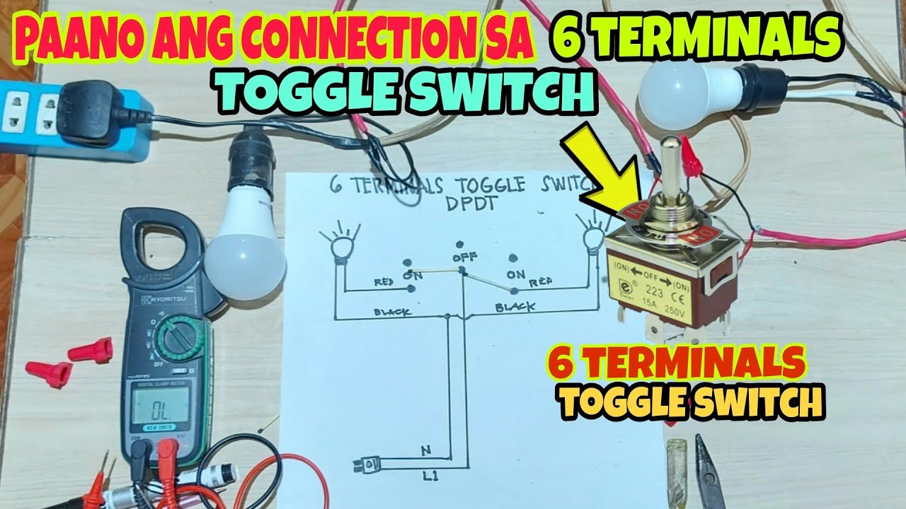 PAANO ANG CONNECTION SA 6 TERMINALS NG TOGGLE SWITCH