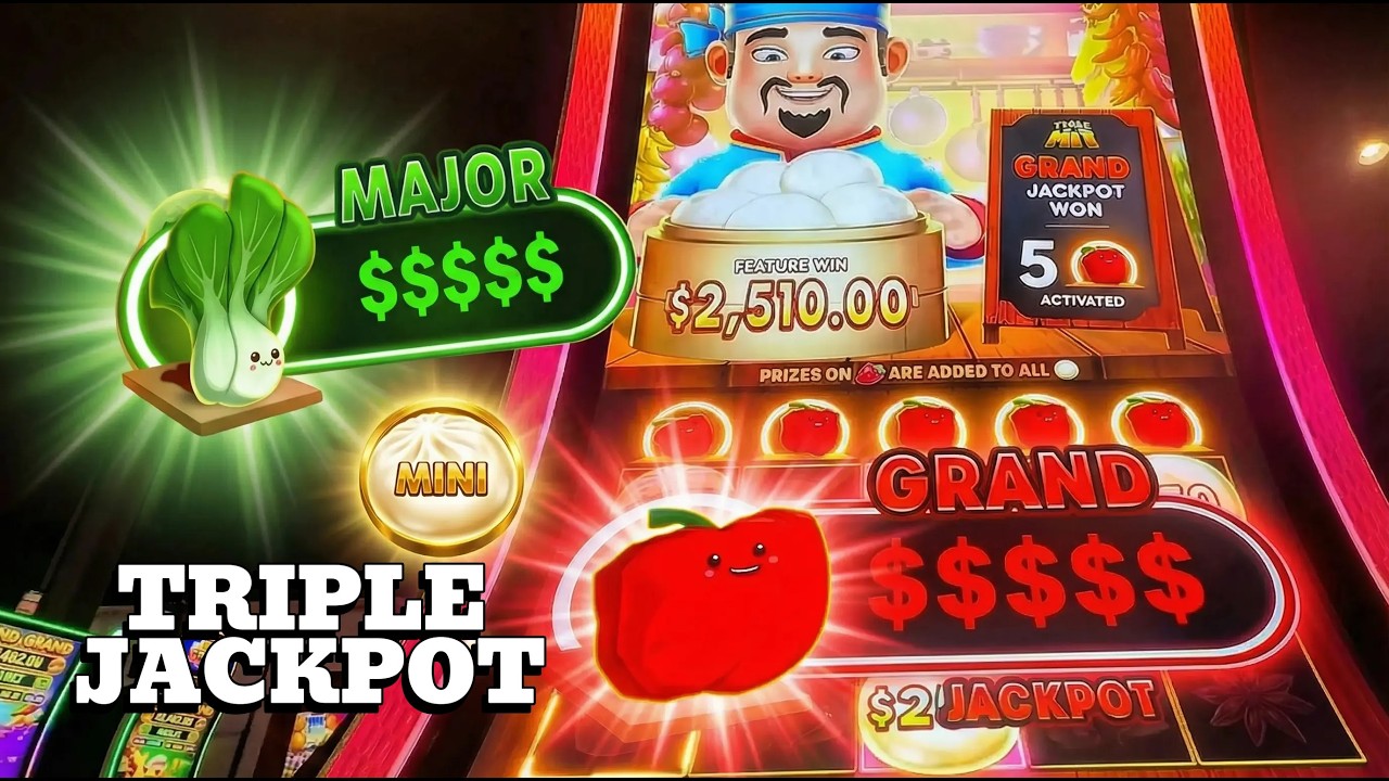 TRIPLE JACKPOT on Flaming Pots! GRAND + MAJOR + MINI Hit 💥 Big Win Flaming pots Slot Machine Bonus