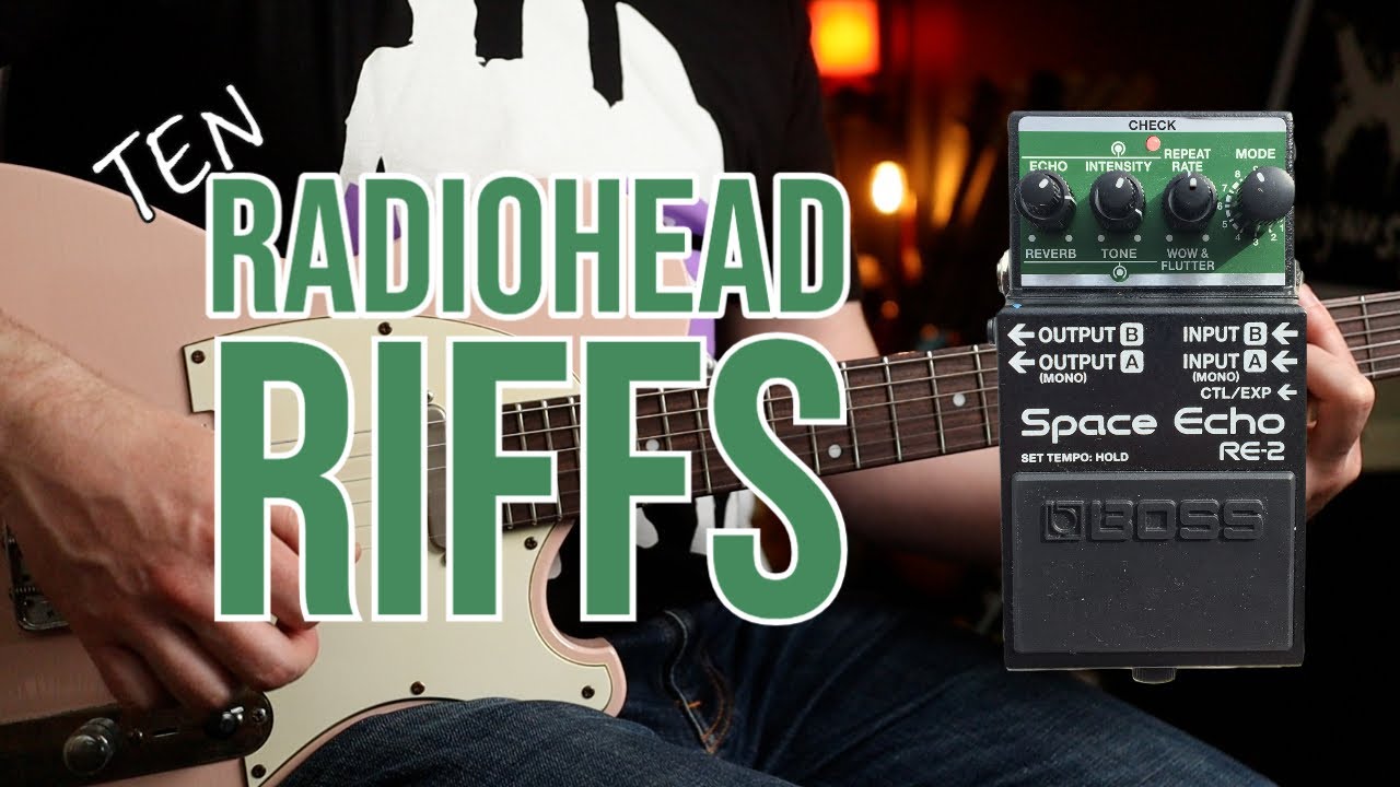 10 Radiohead Riffs | Boss RE-2 Space Echo (Pedal Demo)