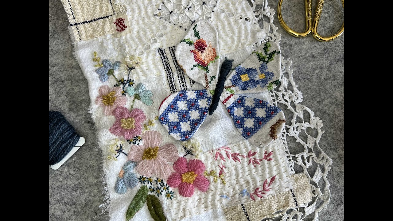 #roxysjournalofstitchery | Month 3 EP 35 attaching my butterfly and finishing off my page