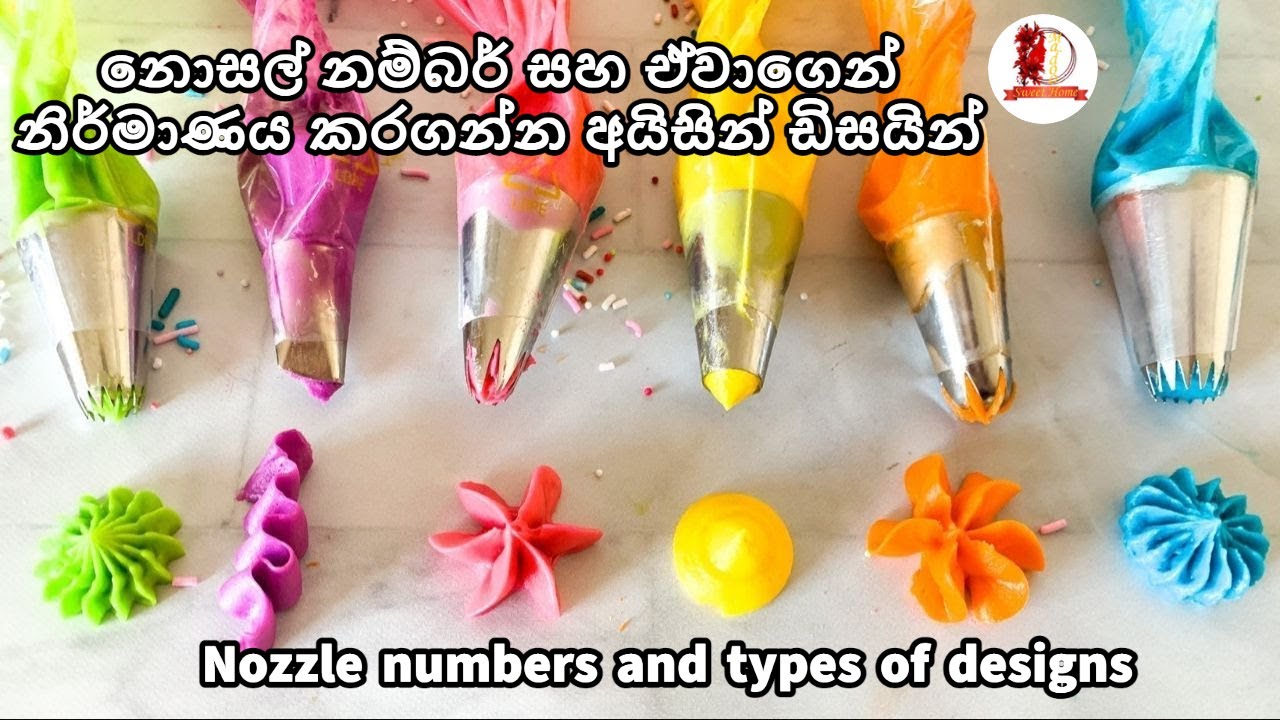 Piping tip and their design / cake decoration Nozzle tips / Nozzle numbers and types of designs
