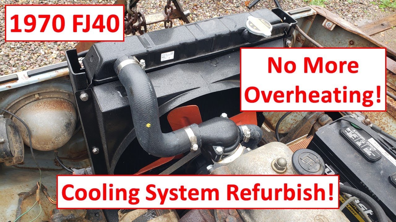 1970 Toyota FJ40 Land Cruiser Cooling System - Water Pump, Thermostat, Shroud Refurbish, Flushing