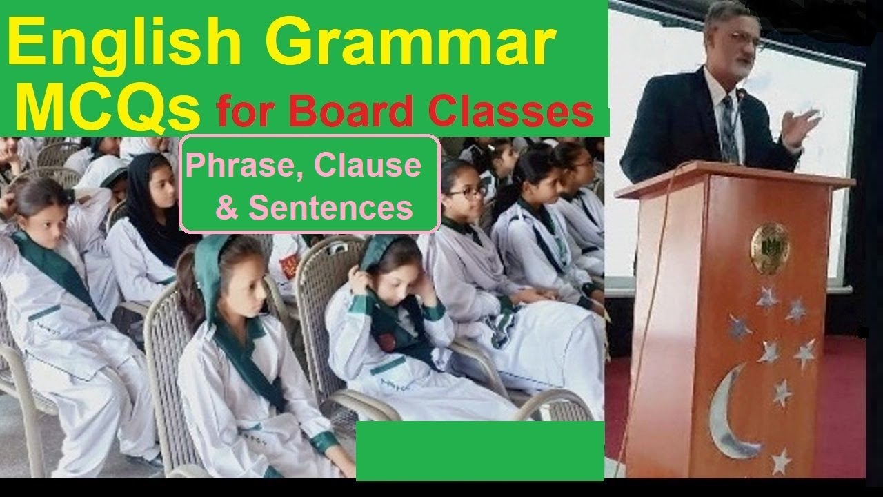 MCQs English  Grammar ( Clause, phrase & sentences)