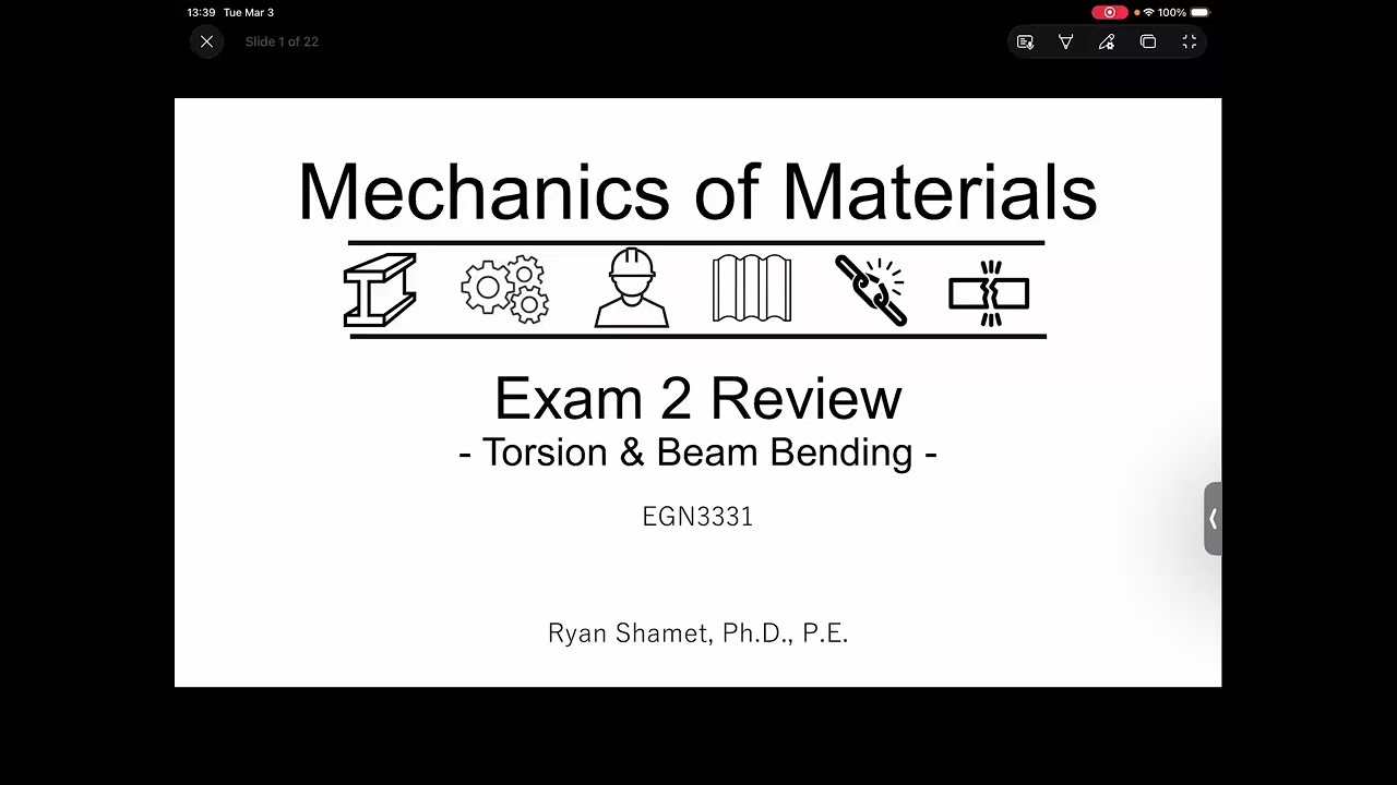EGN3331 - Exam 2 - 2026 Review & Practice Problems!