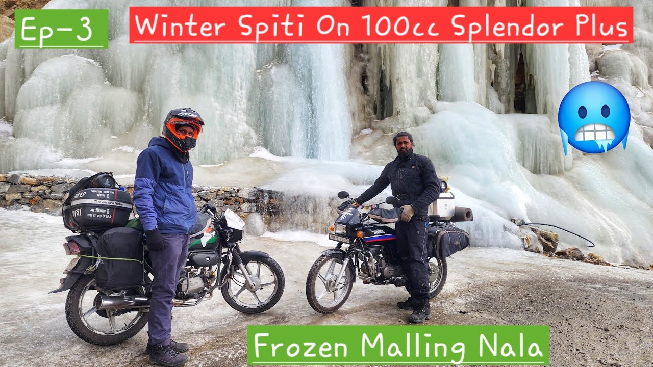 Ep-3 Winter Spiti on 100cc bike 2025 | Splendor Plus | Winter Expedition -15 Temp. | Nako | Tabo