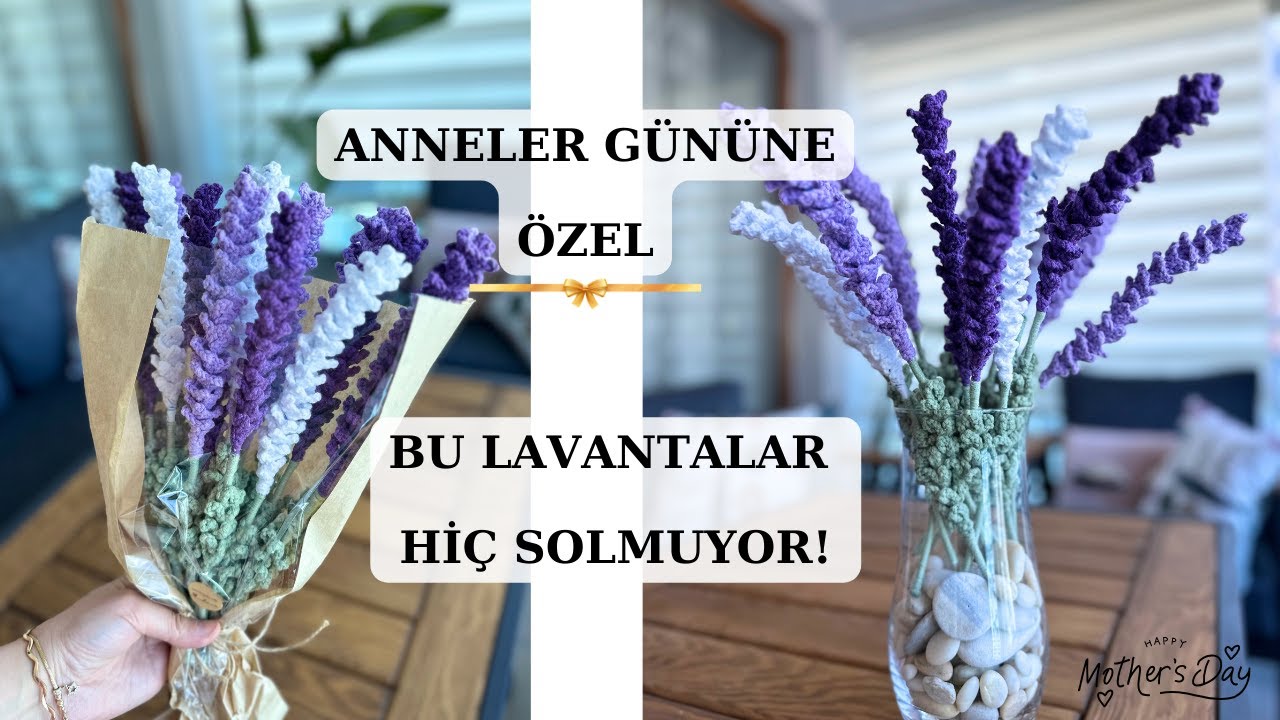 ÖRGÜDEN LAVANTA ÇİÇEK TARİFİ // Detaylı Anlatım