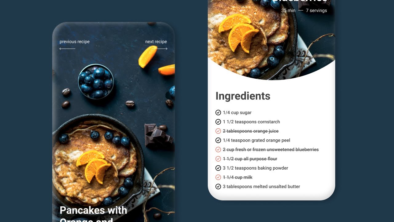 Recipes | App Design | Figma | Speed Art