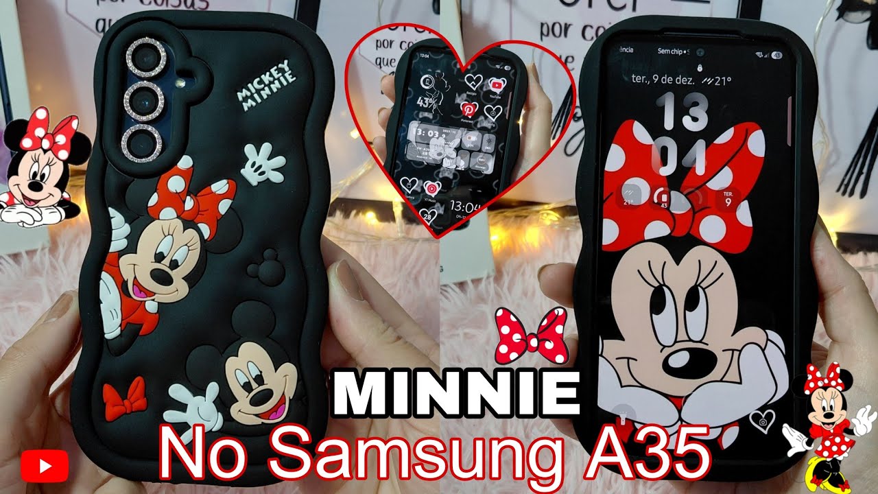 Personalização MINNIE Vermelho e Preto * Aesthetic * Disney * Samsung A35 ❤️🖤