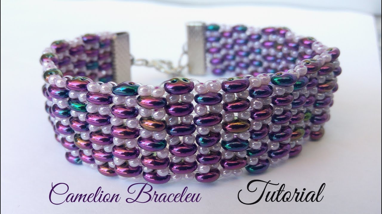 Chamelion bracelet - ladder stitch with superduos
