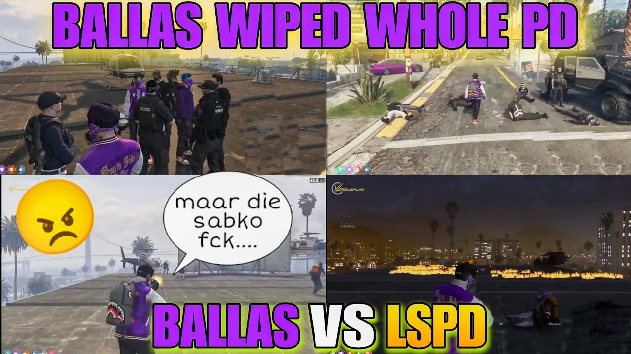 BALLAS VS PD WAR 🟣 Masoom wiped PD ft:- Masoom, jogi, majnu #vltrp #masoom #soulcity
