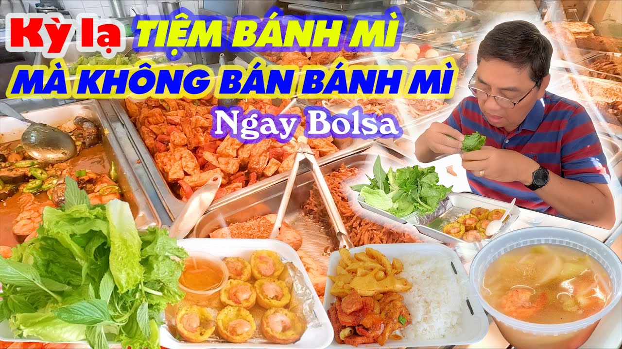 Ngay Bolsa, Tiệm foods to to giá rẻ với đủ loại thức ăn kể cả đồ chay, Khách cứ ra vô nườm nượp