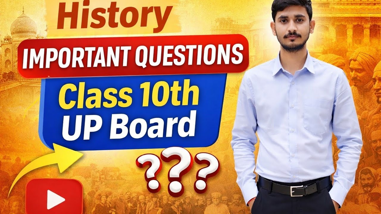 History most imp questions and mcq  class 10th up board 2026 by Deepak Kumar 