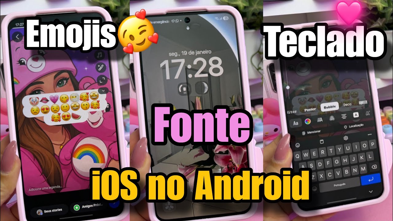 SAIU🎉EMOIS+FONTE+TECLADO DO iPHONE NO ANDROID✅