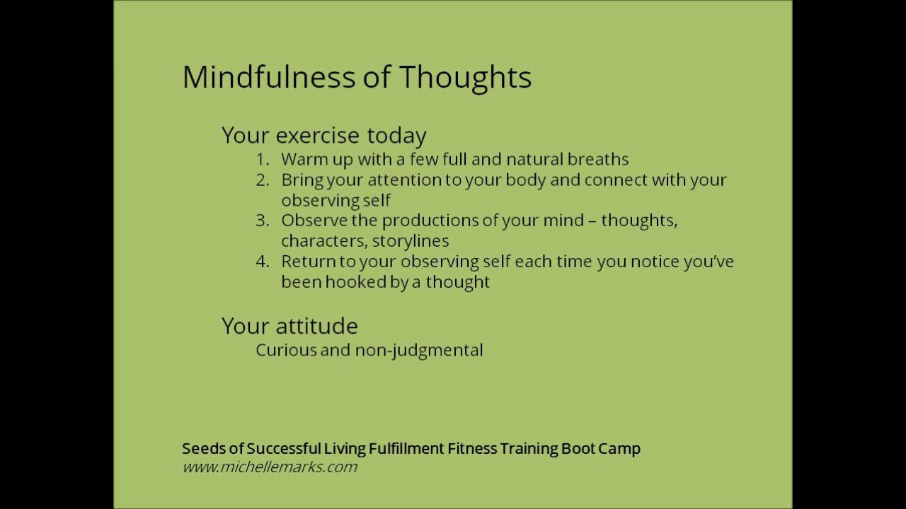 Mindfulness of Thoughts - Psychological Fitness Training with Dr. Michelle Marks