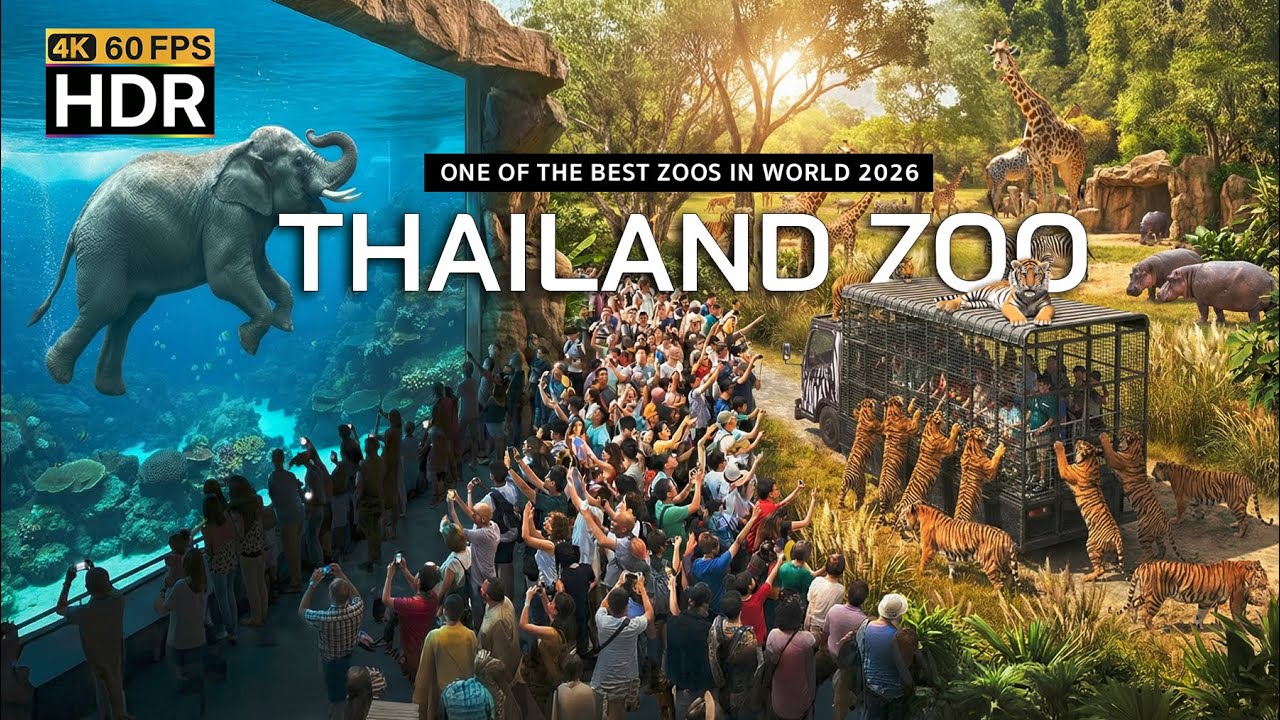 🇹🇭 4K HDR | Полный тур по одному из лучших зоопарков мира - ЗООПАРК ТАИЛАНДА! 2026