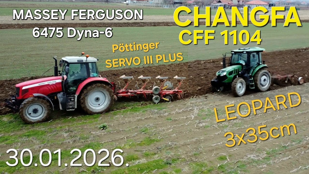 CHANGFA CFF 1104 i MASSEY FERGUSON 6475 Oranje | plowing