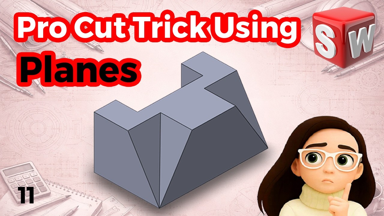 Learn how to cut using offset planes and mirror cuts in SolidWorks.