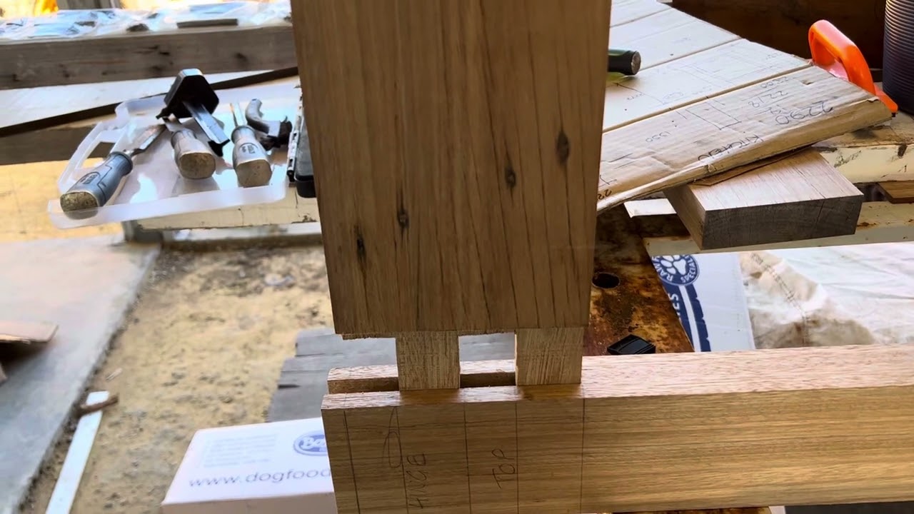 Mortise and Tenon from Recycled Timber