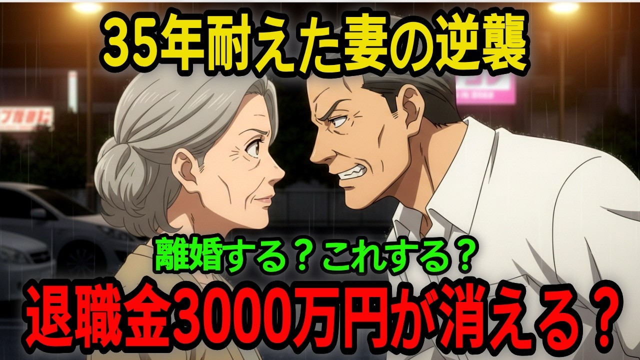 【スカッと】35年耐え続けた妻が退職金3000万円の前で突きつけた最後の選択