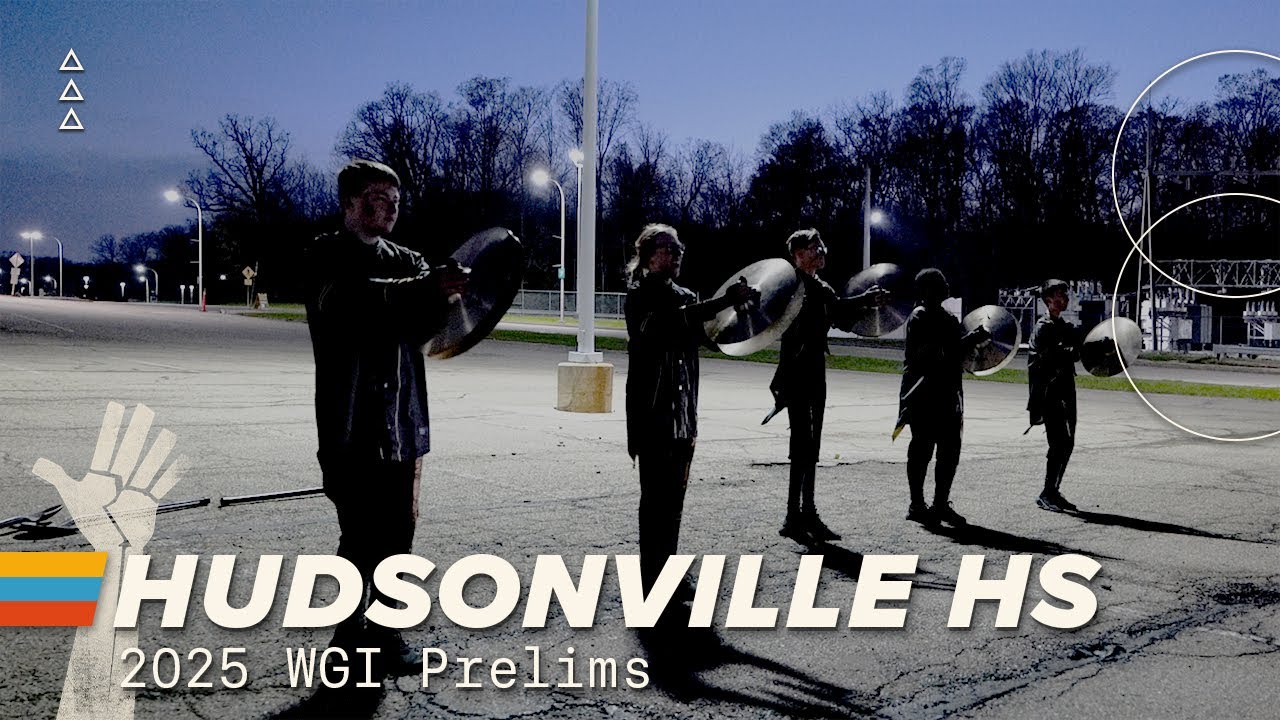 Hudsonville High School Cymbal Line 2025 / WGI Prelims / In the Lot with Seavine