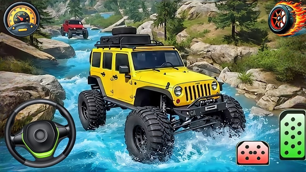 4x4 Jeep Offroad Driving Game _ Drive 4x4 Jeep Offroad And Dangerous Tracks _ Android Gameplay 