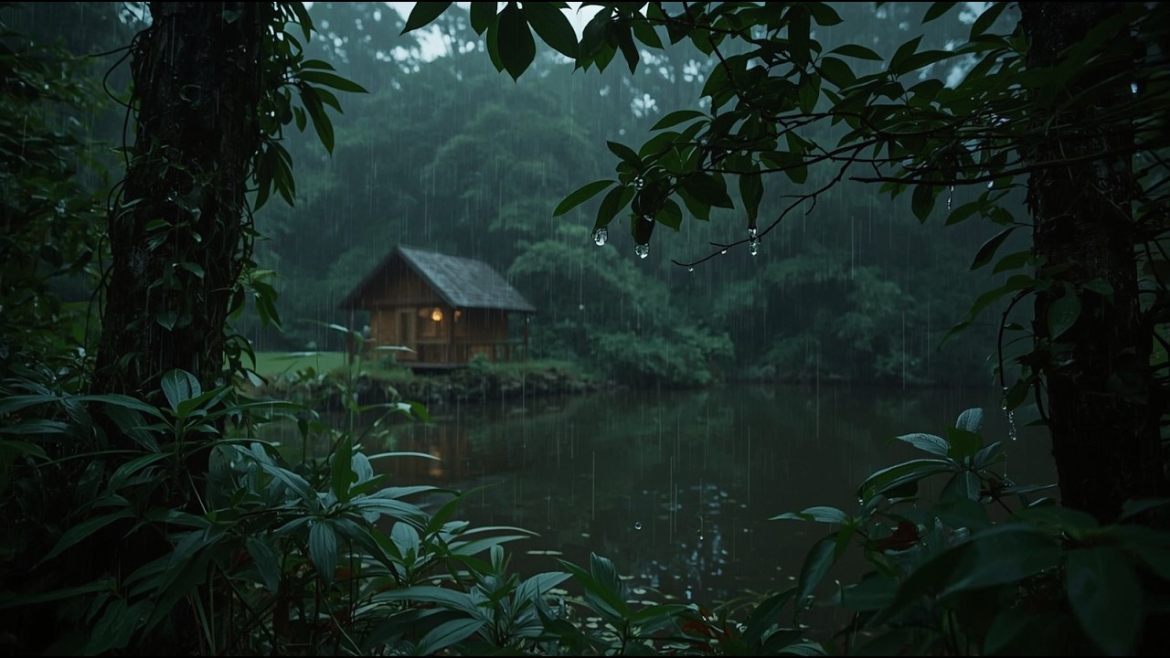 Heavy Rain Therapy 🌲 Natural Forest Sounds for Sleep, Anxiety Relief & Focus