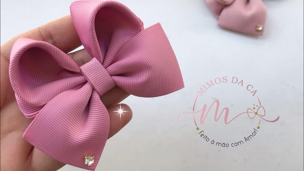 LAÇO CARLA 1🎀PASSO Á PASSO - FITA 9 (38mm) - MOÑO