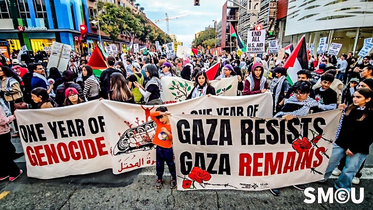 Black Friday Boycott: Pro-Palestine Protesters Rally in Downtown Santa Monica