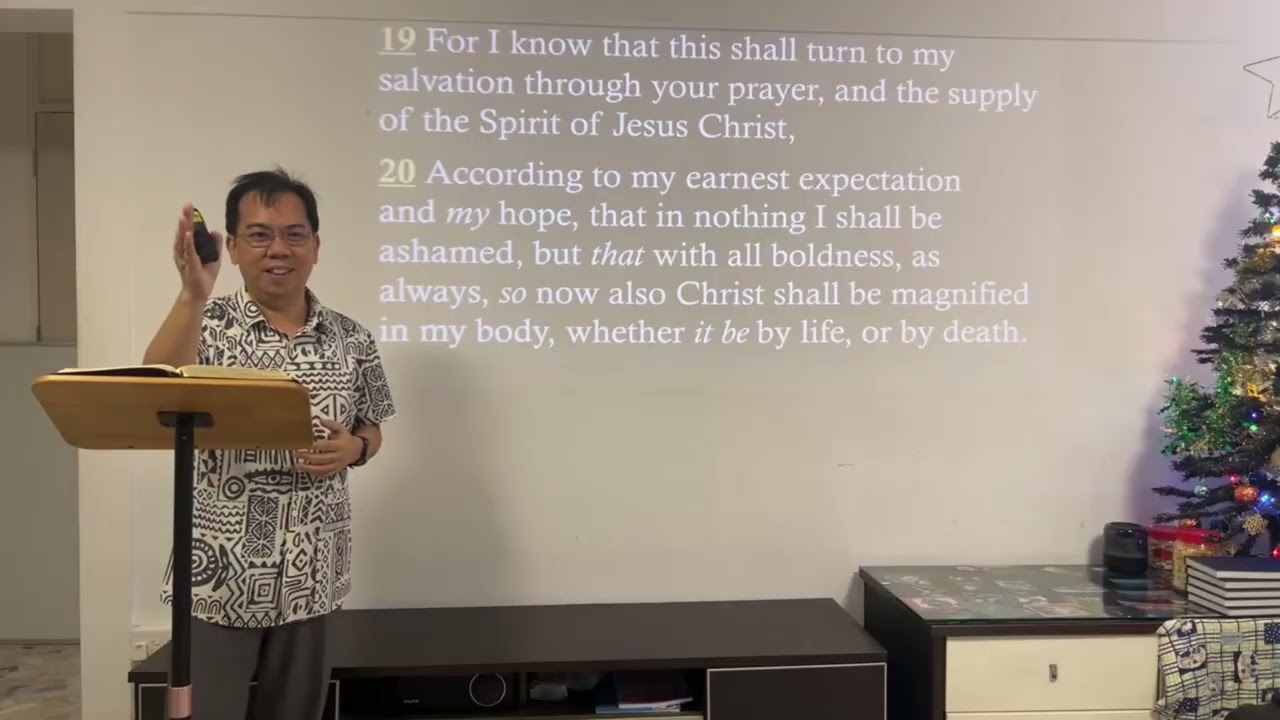 I shall not be ashamed Philippians 1:19-20