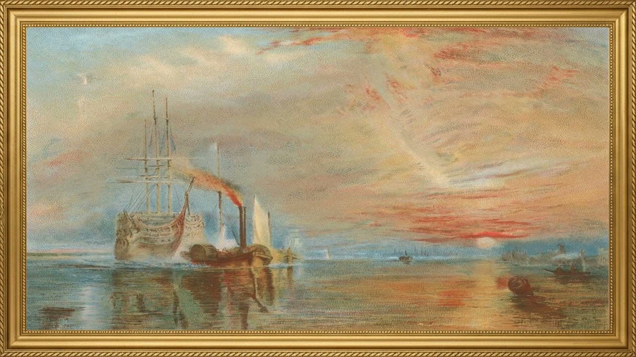The Fighting Temeraire – J M W  Turner  Romantic Landscape 4K Wallpaper  Glorious Sunset Masterpiece