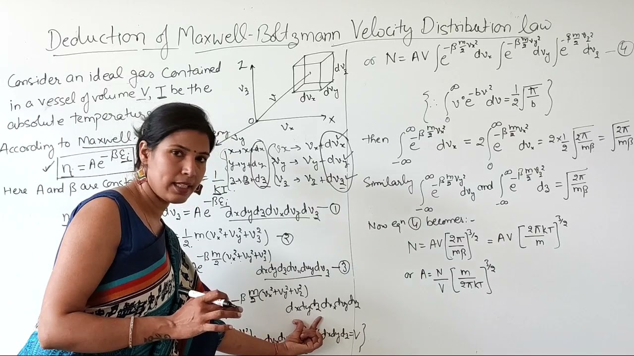 Deduction of Maxwell-Boltzmann velocity Distribution law