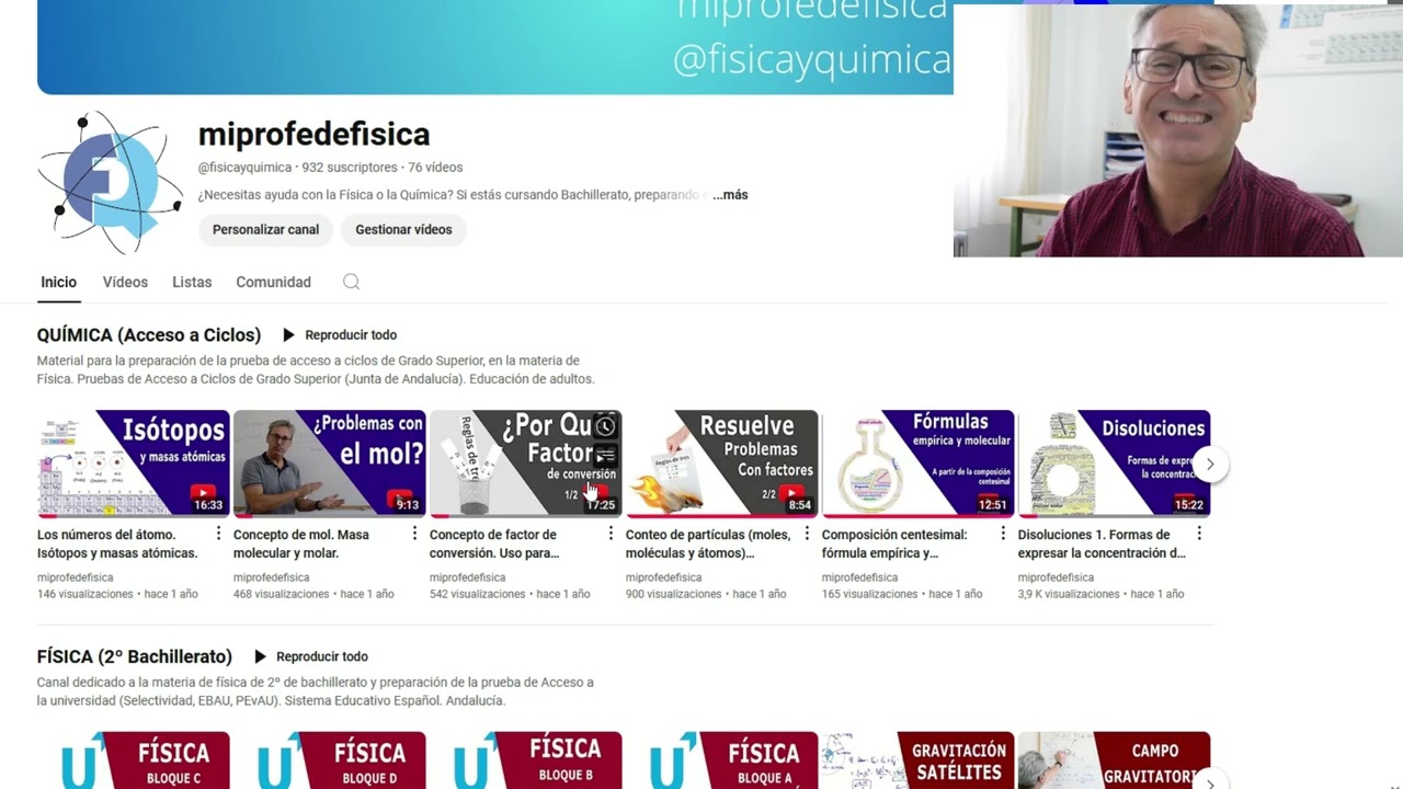 Pruebas de Acceso a Ciclos de Grado Superior. Presentación y guía. Química Andalucía 2025