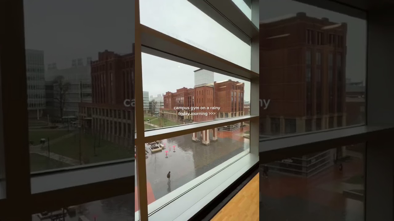 campus gym on a rainy friday morning is the best