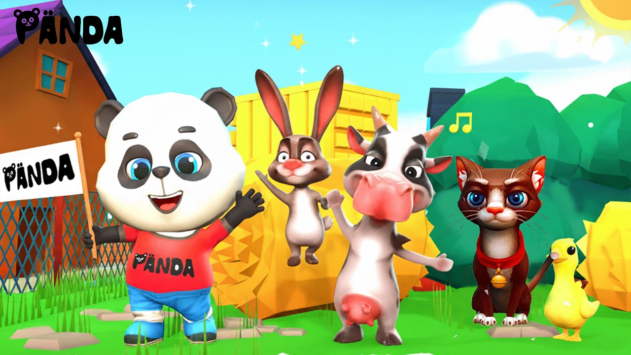 Learning Colors With Animals on The Farm | PanDa Nursery Rhymes & Kids Songs