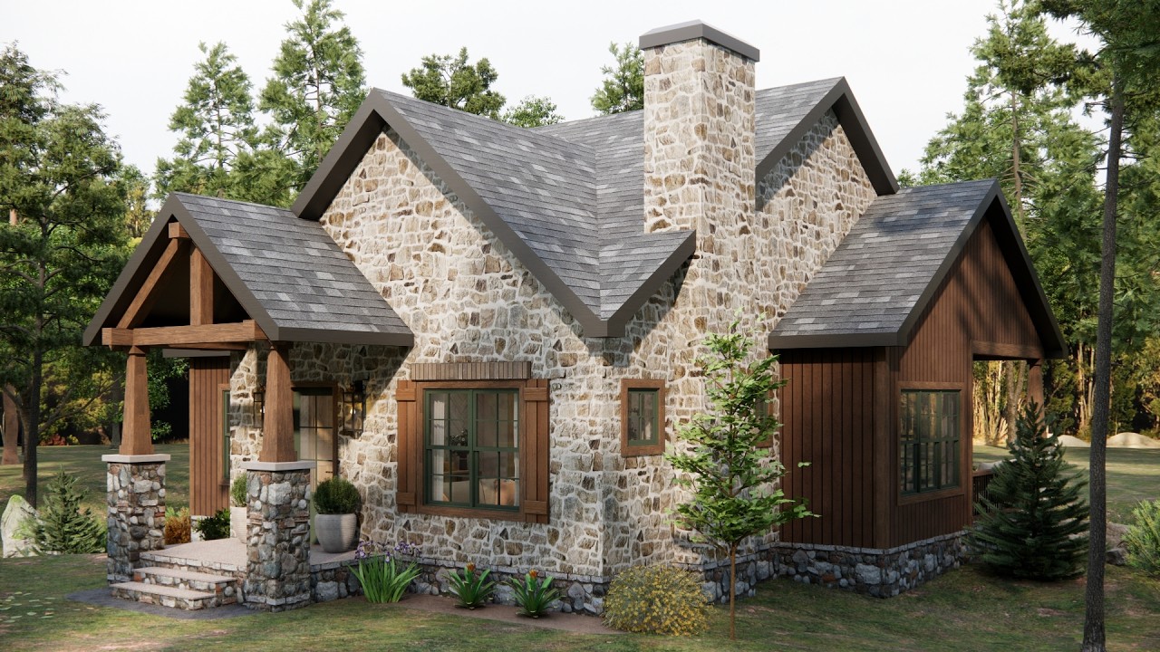 36'x36' (11x11m) Gorgeous 2-Bedroom Cottage/Small House - Home Design Inspiration!