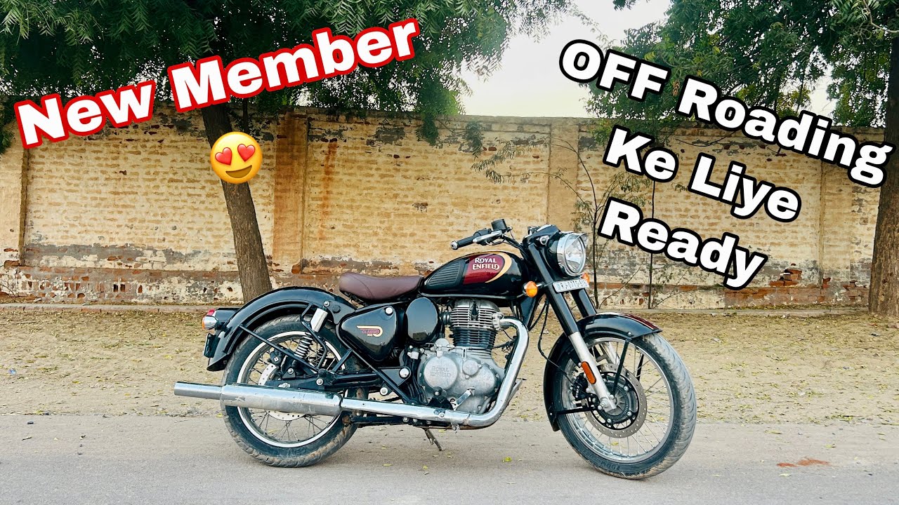 New Member Bullet Ko Off Roading Ke Liye Ready Kar Diya Hai 😈 120-90-18 Number Tyre instal kar diya|