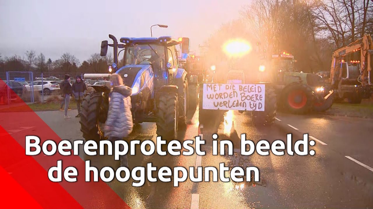 Een dag met boerenprotesten: de hoogtepunten (of dieptepunten)