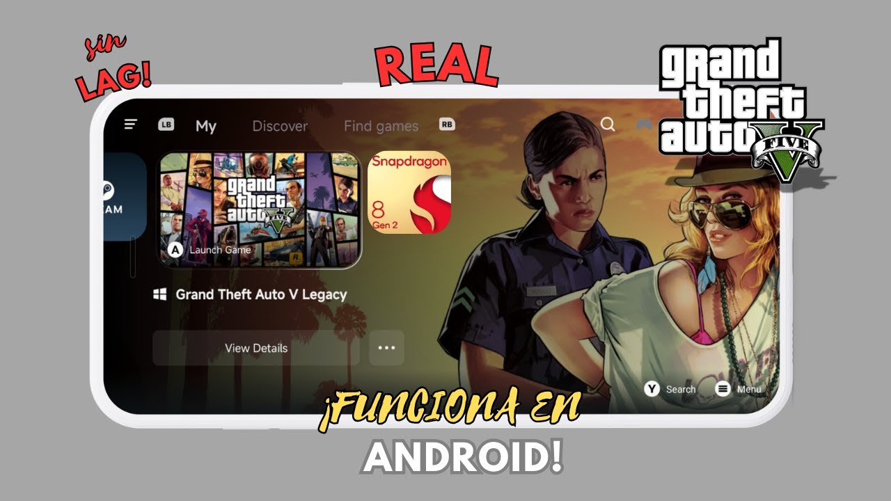 Я играл в GTA V на своем Android с GameHub 5.2.2, и вот что произошло 😳