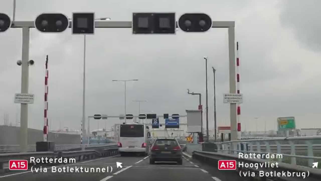 Rit over de nieuwe Botlekbrug (2015) / Driveby on the new Botlekbridge.