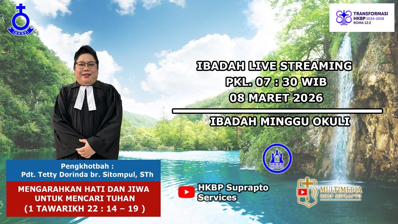Ibadah Umum HKBP SUPRAPTO Minggu Okuli 08 Maret 2026 Pkl 07.30 WIB [LIVE]