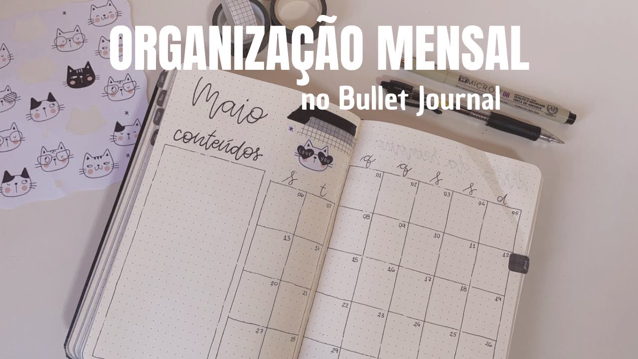 BULLET JOURNAL DE MAIO 2024 | organização fácil e minimalista