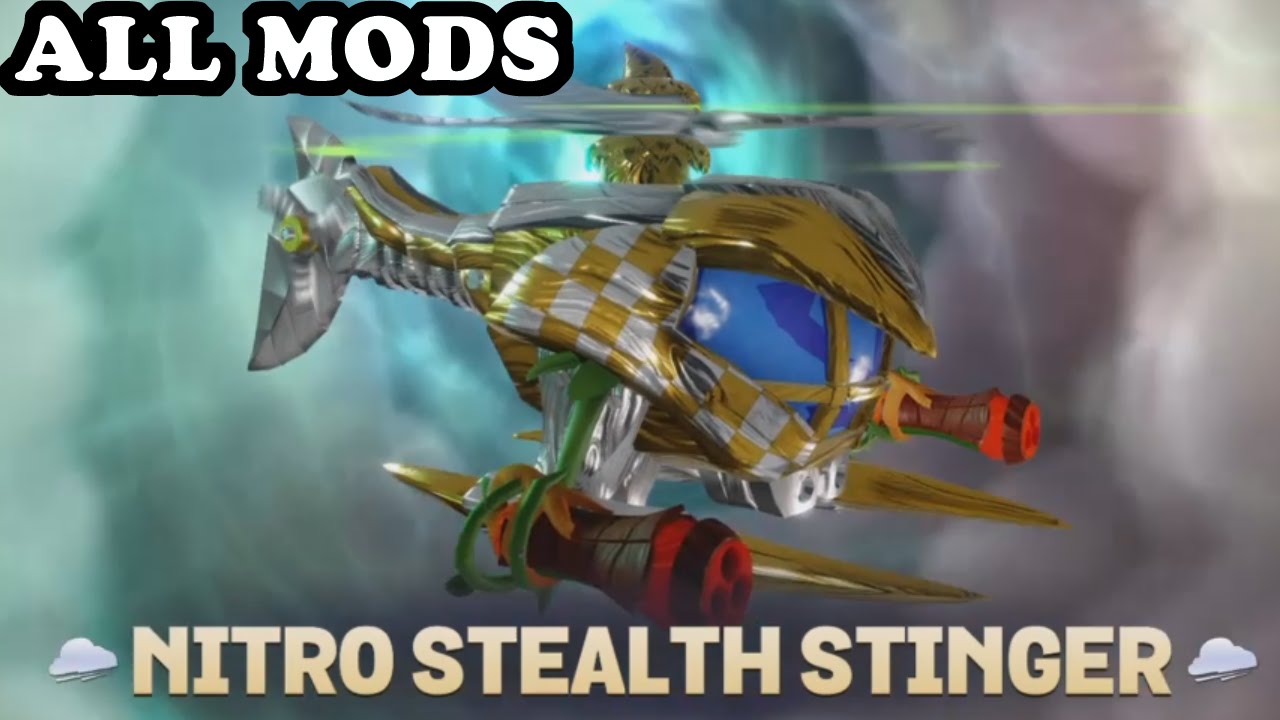 Skylanders Superchargers - Nitro Stealth Stinger All Mods GAMEPLAY