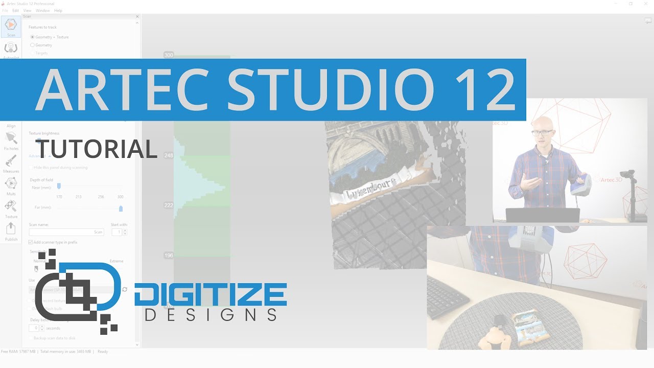 Artec Studio Scan Tab Overview - AS12 Tutorial