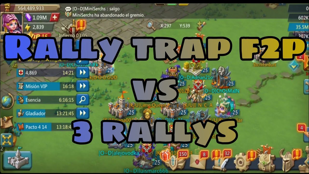 572m rally trap f2p en accion lords mobile #rallytrap #lordsmobile