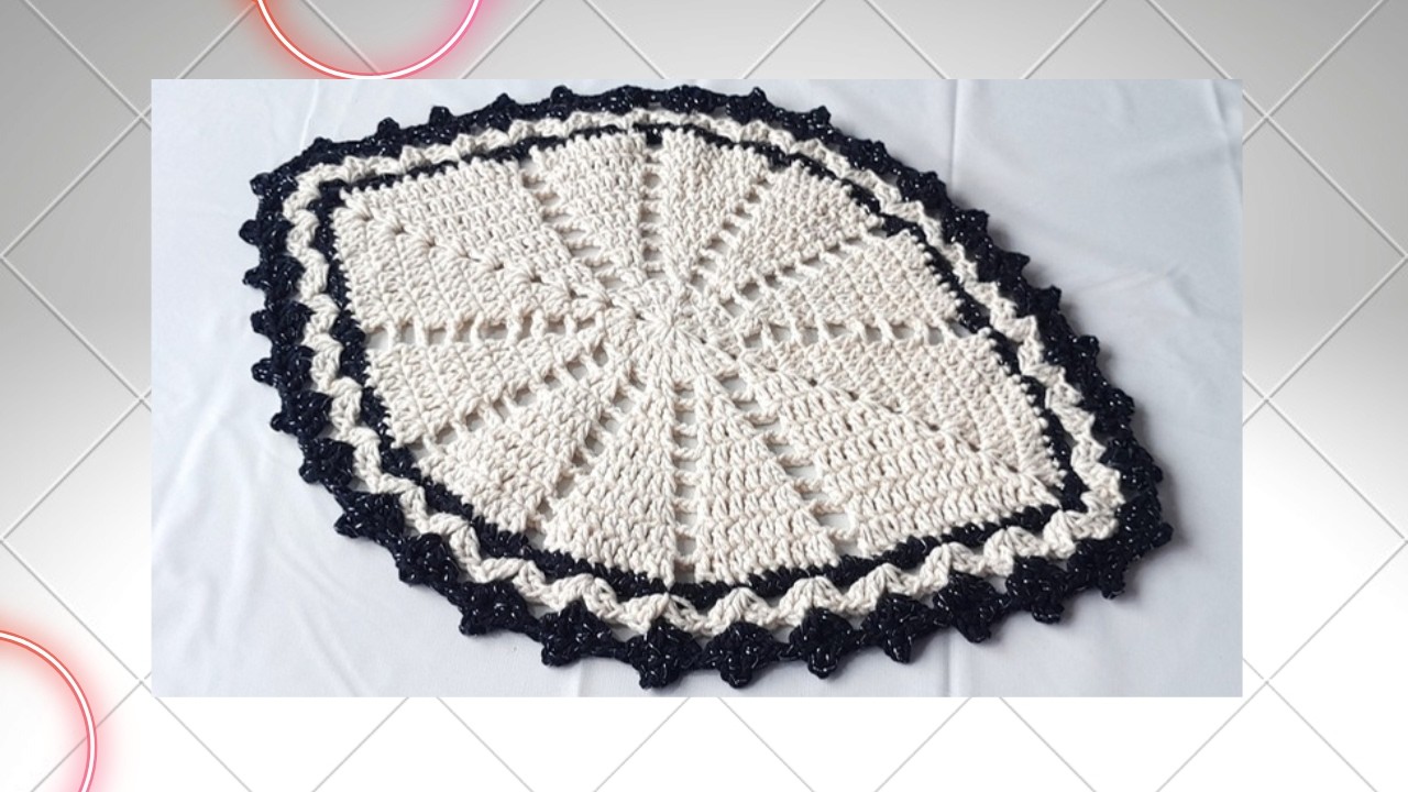 SOUSPLAT MODÊLO CANOA SUPER FÁCIL ECONÔMICO#sousplatdecrochê #croche #sousplatcanoa#supla